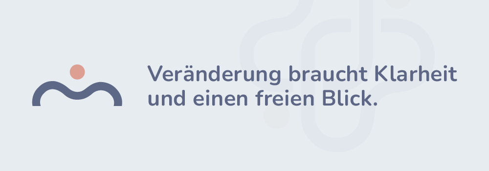 Grafik mit Text: Veränderung braucht einen freien Blick