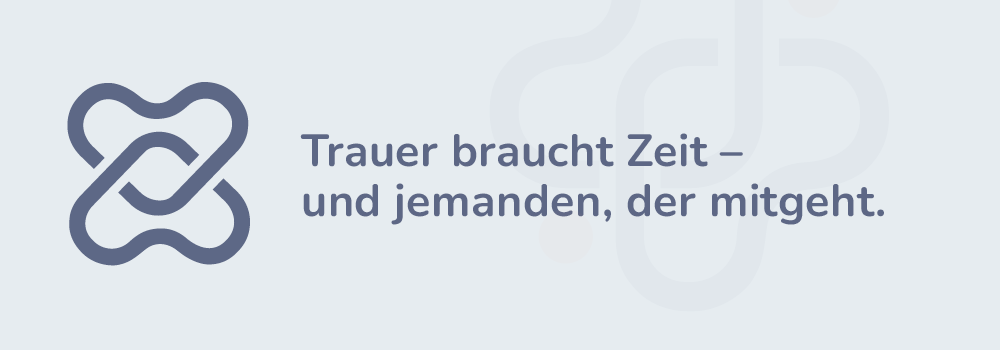 Zitatgrafik: Trauer braucht Zeit – und jemanden, der mitgeht